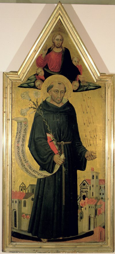 St. Nicholas of Tolentino Protecting Empoli from the Plague, 1445 by Bicci di Lorenzo